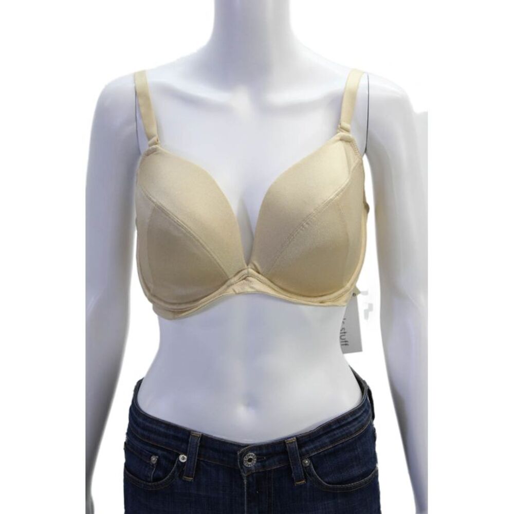 Panache Womens Lightly Padded Adjustable Multi-Way Plunge Bra Beige Size 36E